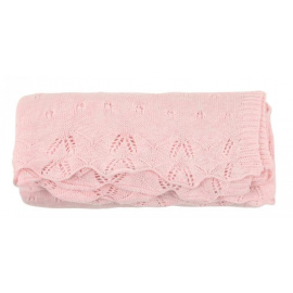 Bebe - Pink Pointelle Blanket