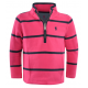 Thomas Cook - Girls Windsor Stripe 1/4 Zip Rugby - Pink/Dark Navy