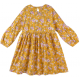 Designer Kidz - Millie Floral Long Sleeve Poodle Sleeve Dress - Honey Gold