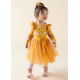 Designer Kidz - Millie Floral Long Sleeve Tutu Dress - Honey Gold