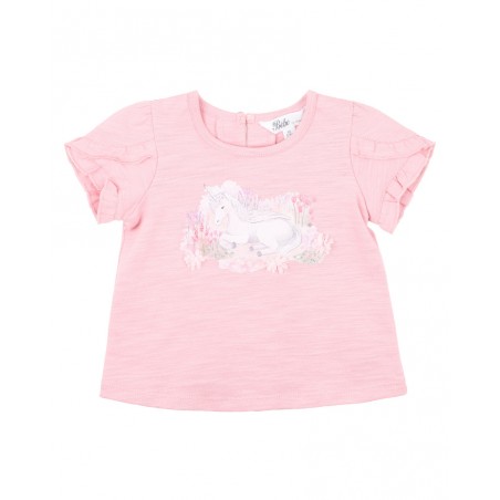 Bebe by Minihaha - Florence Unicorn Tee - Mid Pink