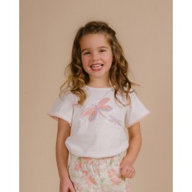 Fox & Finch - Palm Cove Dragonfly Tee - Cloud