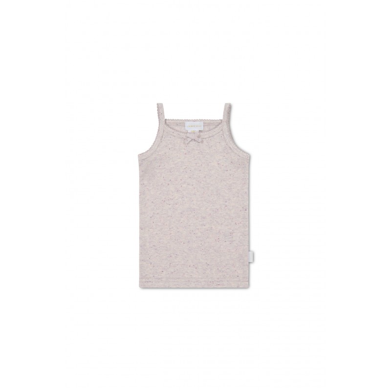 Jamie Kay - Organic Cotton Fine Rib Singlet - Lavender Fleck