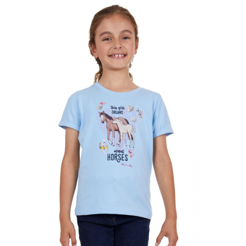 Thomas Cook Clothing - Girls Nicole Short Sleeve Tee - Light Blue