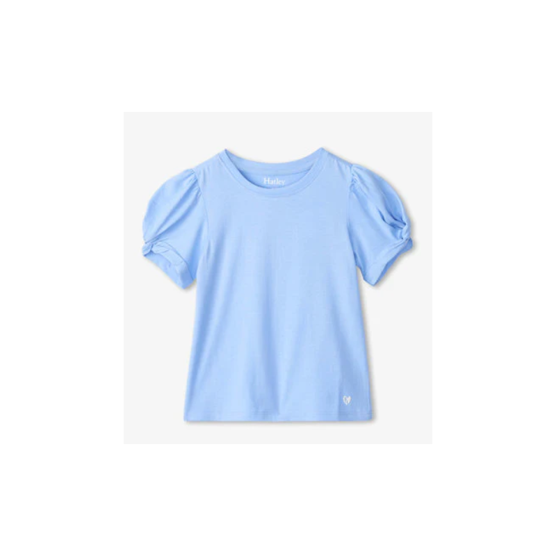 Hatley Australia - Girls Vista Blue Twisted Sleeve Tee