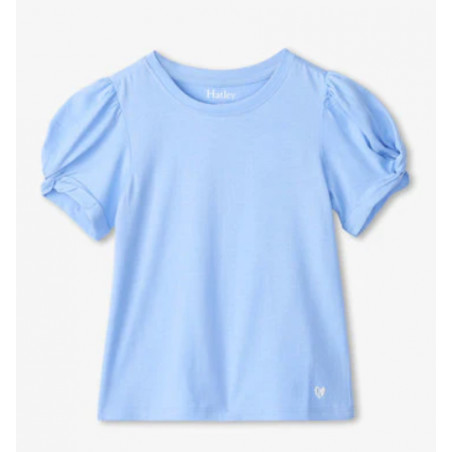 Hatley Australia - Girls Vista Blue Twisted Sleeve Tee