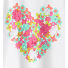 Hatley Australia - Girls Chiffon Heart Snap Up Tee