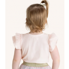 Fleur Harris - Flutter Sleeve Tee - Petal Pink