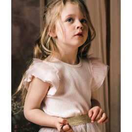 Fleur Harris - Flutter Sleeve Tee - Petal Pink