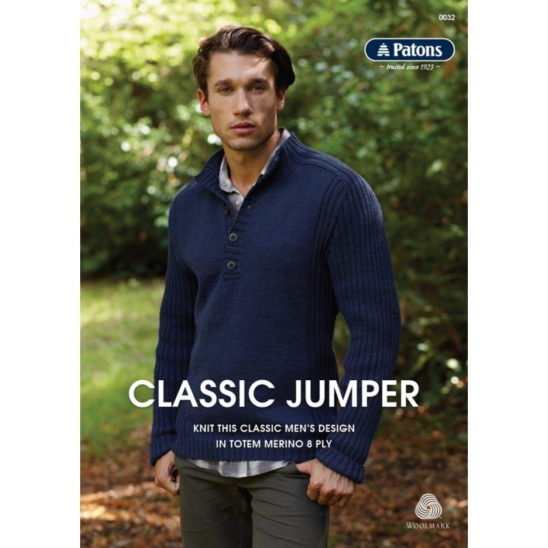 Patons - Men's Classic Jumper Pattern - 8ply