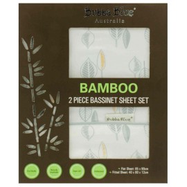 Bubba Blue - Bamboo Leaf - 2 Pce Bassinet Sheet Set
