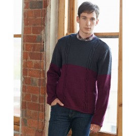 Australian Superfine Merino by Cleckheaton - Knitted Tall Cable Sweater
