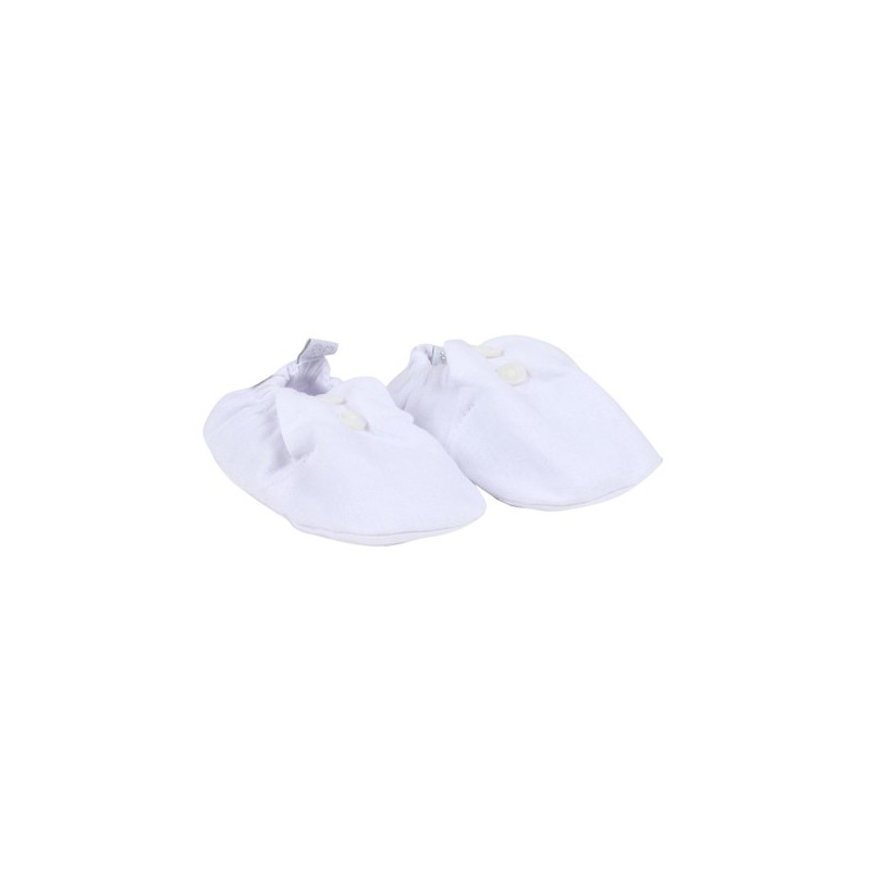 Bebe - Special Occasion Boys Linen Blend Slippers - white