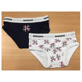 Marquise - 2 Pack Boys Underwear Tic Tac Toe Print/Navy