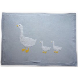 Beanstork Miss Goose Blanket - Soft Blue