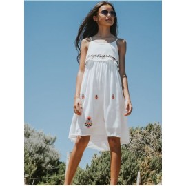 Tahlia - Jaipur Embroidered Dress with Back Detail - Cloud