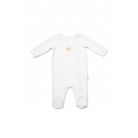 Marquise - Unisex Hand Embroidered Studsuit - White