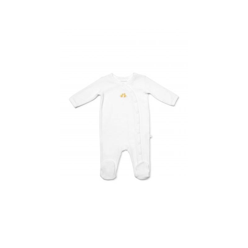 Marquise - Unisex Hand Embroidered Studsuit - White
